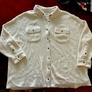 Aerie Lumbar Jane oversized waffle shirt. Size Medium